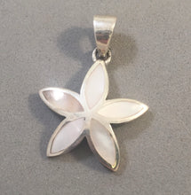 Load image into Gallery viewer, FLOWER Mother of Pearl .925 Sterling Silver Pendant OR Charm LG01