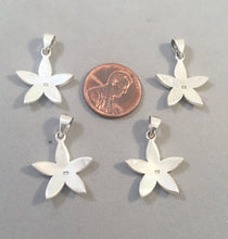 Load image into Gallery viewer, FLOWER Mother of Pearl .925 Sterling Silver Pendant OR Charm LG01