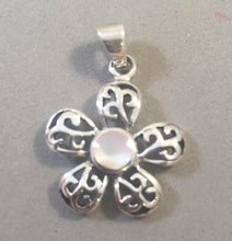 Load image into Gallery viewer, DAISY Mother of Pearl .925 Sterling Silver Pendant OR Charm LG02