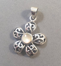 Load image into Gallery viewer, DAISY Mother of Pearl .925 Sterling Silver Pendant OR Charm LG02