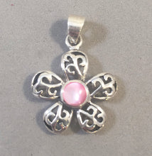 Load image into Gallery viewer, DAISY Mother of Pearl .925 Sterling Silver Pendant OR Charm LG02