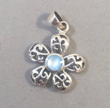 Load image into Gallery viewer, DAISY Mother of Pearl .925 Sterling Silver Pendant OR Charm LG02