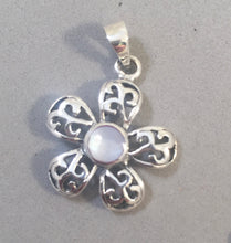 Load image into Gallery viewer, DAISY Mother of Pearl .925 Sterling Silver Pendant OR Charm LG02