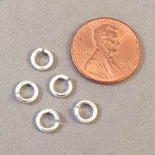 Load image into Gallery viewer, Jump Rings - Basic Open 6 mm by 1.2 mm Strong Sterling Silver JR6