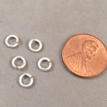Load image into Gallery viewer, Jump Rings - Small Open 5 mm by 1.0 mm Strong Sterling Silver JR5
