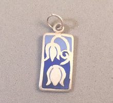 Load image into Gallery viewer, DANGLING TULIPS Kevin-N-Anna Studios Epoxy .950 Sterling Silver Charm Pendant Flower Handmade KA06