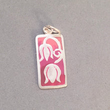 Load image into Gallery viewer, DANGLING TULIPS Kevin-N-Anna Studios Epoxy .950 Sterling Silver Charm Pendant Flower Handmade KA06