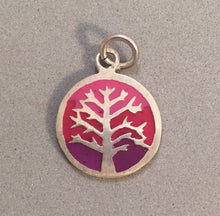 Load image into Gallery viewer, WINTER TREE Kevin-N-Anna Studios Epoxy .950 Sterling Silver Charm Pendant Handmade KA07