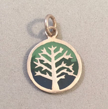 Load image into Gallery viewer, WINTER TREE Kevin-N-Anna Studios Epoxy .950 Sterling Silver Charm Pendant Handmade KA07