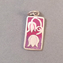 Load image into Gallery viewer, DANGLING TULIPS Kevin-N-Anna Studios Epoxy .950 Sterling Silver Charm Pendant Flower Handmade KA06