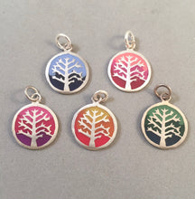 Load image into Gallery viewer, WINTER TREE Kevin-N-Anna Studios Epoxy .950 Sterling Silver Charm Pendant Handmade KA07