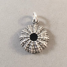 Load image into Gallery viewer, SEA URCHIN .925 Sterling Silver 3-D Charm Pendant Sea Beach Ocean Tide Pool NT16