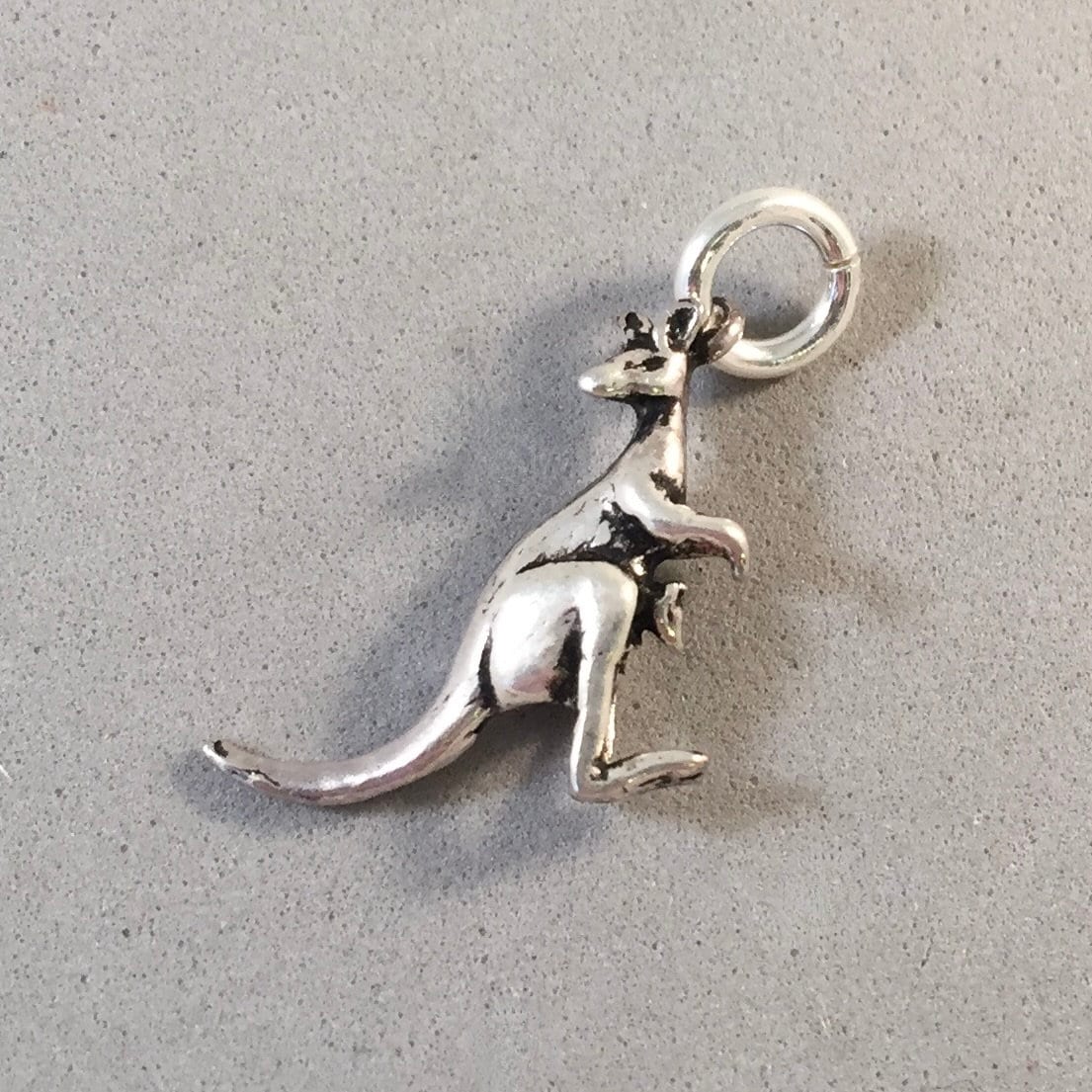 Kangaroo Pandora Silver Charms Australia KANGAROO With Baby Joey