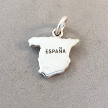 Load image into Gallery viewer, ESPANA MAP .925 Sterling Silver Charm Pendant Europe Spain Barcelona Madrid Granada Seville Country Souvenir CT09-SP