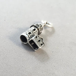 BASS HARBOR HEAD Lighthouse .925 Sterling Silver Charm Pendant Souvenir Acadia National Park Maine PM66