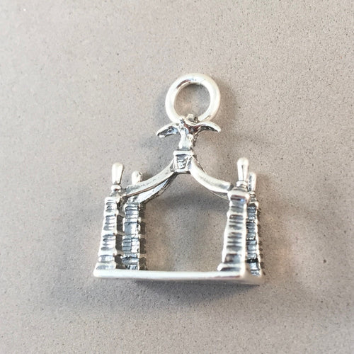 EAGLE GATE Salt Lake City .925 Sterling Silver Charm Pendant Utah Souvenir TW14