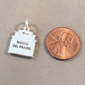 MUSEO DEL PRADO .925 Sterling Silver Charm Pendant Madrid Museum Tourist Travel Places Souvenir TP39