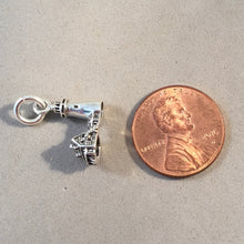 Load image into Gallery viewer, PEMAQUID POINT Lighthouse Small .925 Sterling Silver Charm Pendant Souvenir Maine TU57