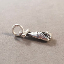 Load image into Gallery viewer, BAT HANGING .925 Sterling Silver 3-D Charm Pendant Cave Animal Spooky Scary Halloween AN84