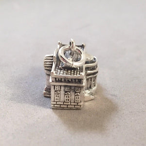 WHITE HOUSE Detailed .925 Sterling Silver 3-D Charm Pendant Landmark Washington DC Government President Residence Travel TY20