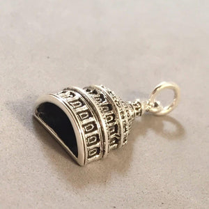 CAPITAL DOME .925 Sterling Silver 3-D Charm Pendant Landmark United States Washington DC Government Travel TY21