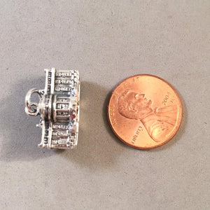 WHITE HOUSE Detailed .925 Sterling Silver 3-D Charm Pendant Landmark Washington DC Government President Residence Travel TY20