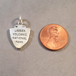 LASSEN VOLCANIC National Park Arrowhead .925 Sterling Silver Charm Pendant California NA14