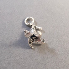 Load image into Gallery viewer, BLUEBELL FLOWER .925 Sterling Silver 3-D Charm Pendant Blossom Snowdrop Trumpet Lily Scilla ga37