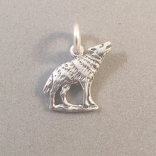 Load image into Gallery viewer, HOWLING COYOTE .925 Sterling Silver Charm Pendant Wolf Dog Old West Animal DS11