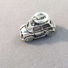 Load image into Gallery viewer, BRITISH MINI .925 Sterling Silver 3-D Charm Pendant Car UK England London Flag Union Jack Taxi  TB42