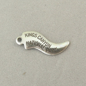 NATIONAL PARK & MONUMENT Nickel Silver Charm Flag/Banner/Tag Not 925 Sterling