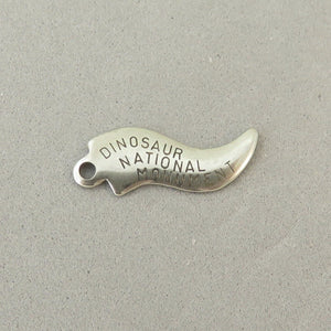 NATIONAL PARK & MONUMENT Nickel Silver Charm Flag/Banner/Tag Not 925 Sterling