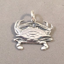 Load image into Gallery viewer, BLUE CRAB Sterling Silver Charm Pendant MD Chesapeake Bay Beach Atlantic Ocean Shellfish nt32