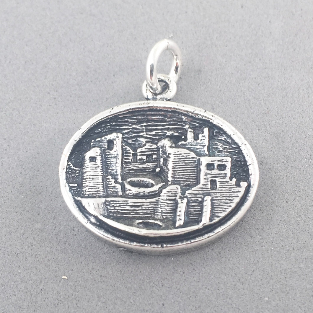 CLIFF DWELLINGS  .925 Sterling Silver Charm Pendant Gila NM Mesa Verde National Park CO Pueblo pm08