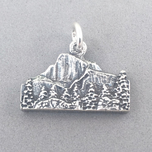 HALF DOME  .925 Sterling Silver Charm Pendant Yosemite National Park California pm06