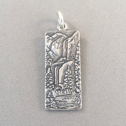 YOSEMITE FALLS .925 Sterling Silver Charm Pendant National Park California Waterfall  pm21