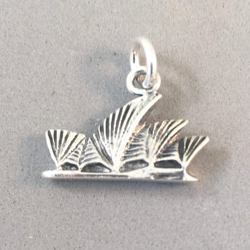 SYDNEY OPERA HOUSE .925 Sterling Silver 3-D Charm Pendant Australia TR15