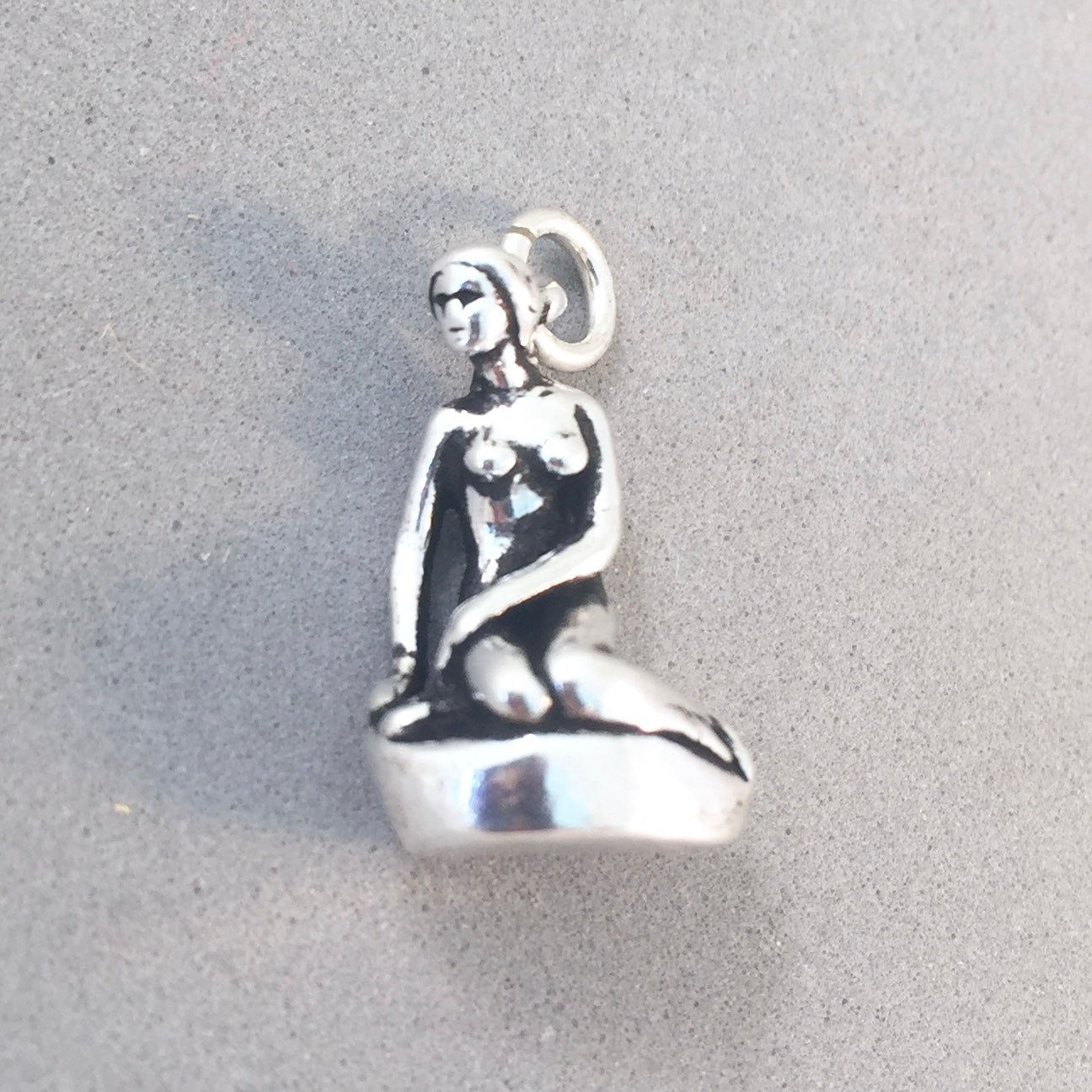 THE LITTLE MERMAID Statue .925 Sterling Silver 3-D Charm Pendant
