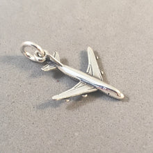 Load image into Gallery viewer, Passenger AIRPLANE .925 Sterling Silver 3-D Charm Pendant Jet Airliner Plane  vh01