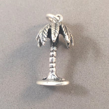 Load image into Gallery viewer, PALM TREE .925 Sterling Silver 3-D Charm Pendant Beach Hawaii Springs Tropical Island GA53