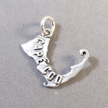 Load image into Gallery viewer, CAPE COD Map .925 Sterling Silver Charm Pendant Massachusetts  Tourist Travel tu06