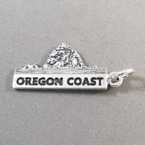 Sale! OREGON COAST .925 Sterling Silver Charm Pendant Oregon Cannon Gold Beach Coos Depoe Bay nw20