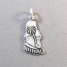 Load image into Gallery viewer, NIIHUA .925 Sterling Silver MAP Charm Pendant Hawaii Hawaiian Island Ni&#39;ihau TH07