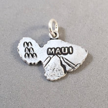 Load image into Gallery viewer, MAUI .925 Sterling Silver MAP Charm Pendant Hawaiian Island Haleakala Kihei Lahaina TH12