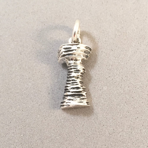STAND ROCK .925 Sterling Silver Charm Pendant Balanced Wisconsin Dells Utah Formations tu19