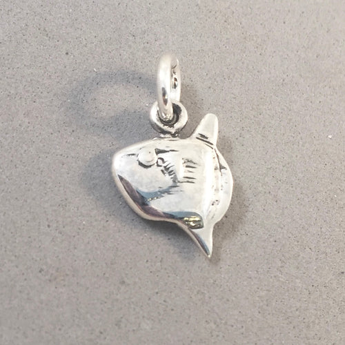 SUNFISH .925 Sterling Silver 3-D Charm Small Pendant Giant Ocean Sun fish Sea Mola Mola nt56