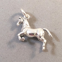 Load image into Gallery viewer, APPALOOSA HORSE 3-D .925 Sterling Silver Charm Pendant Spotted Pony Mare Stallion Equine AN50