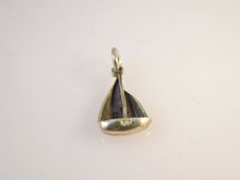 Load image into Gallery viewer, SAILBOAT Small 3-D .925 Sterling Silver Charm Pendant Sailing Boating Boat Ocean nt18