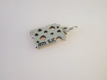 Load image into Gallery viewer, Sale! SLICE OF CHEESE .925 Sterling Silver 3-D Charm Pendant Food Kitchen Swiss KT135