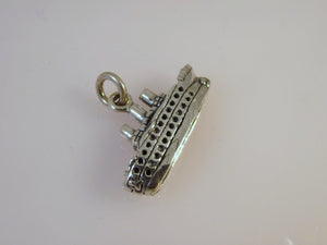 Sale! CRUISE SHIP .925 Sterling Silver 3-D Charm Pendant Boat Ocean Liner Alaska Caribbean nt136